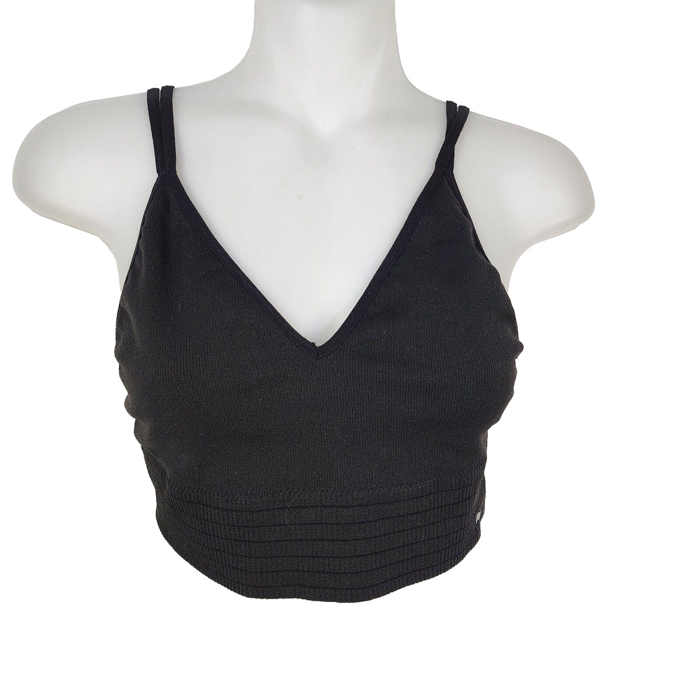 Lucky Brand Womens Seamless Comfort Bra Large Black Pull On Lounge LVD53251